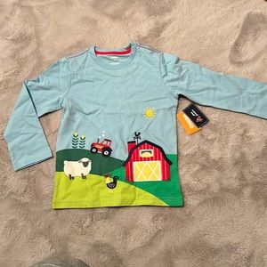 5T Boys Gymboree long sleeve farm shirt